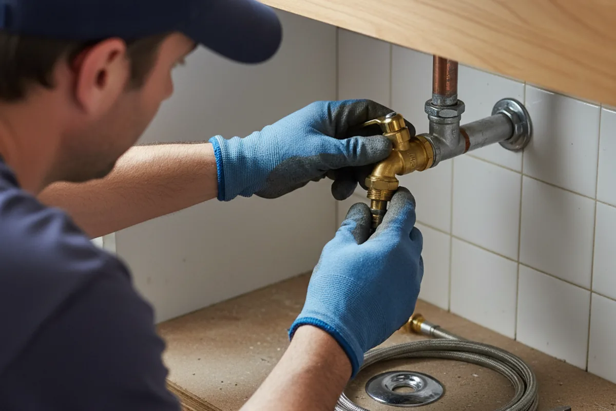 Shutoff valve and fitting work during Emergency Plumbing in Iowa City